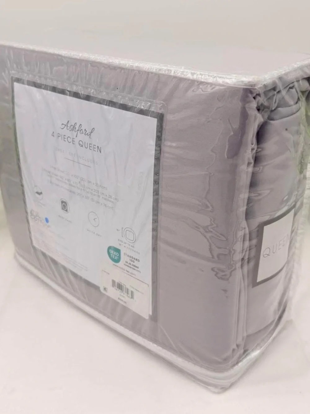 Que Ashford 1500 Thread Count Queen Sheet Set in Soft Mauve